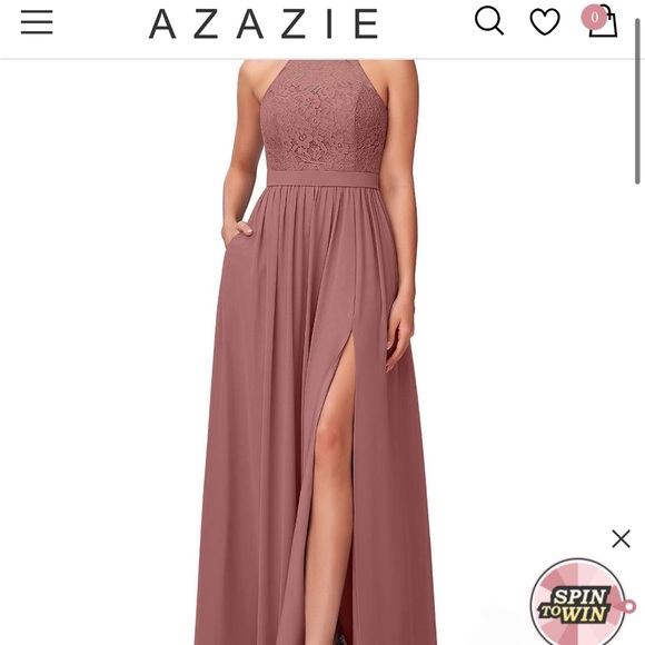 Dresses & Skirts - Azazie Emilia Desert Rose size A0